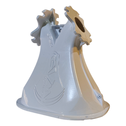 DIFUSOR DOBLE BRASILERO DE ALUMINIO 2" BLANCO GVM-2750